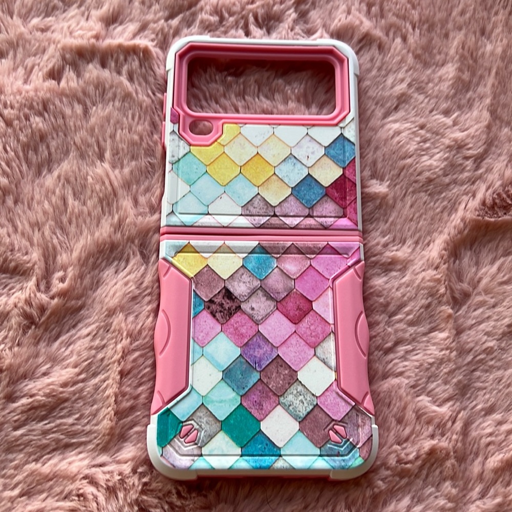 For Samsung Galaxy z flip 4 5G phone case TPU+PC multicolor cute heavy duty skin